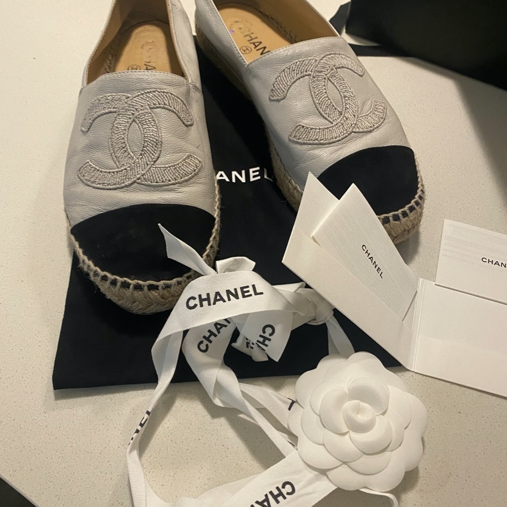 Chanel CC espadrilles lamb skin size 41 - Picture 2 of 6